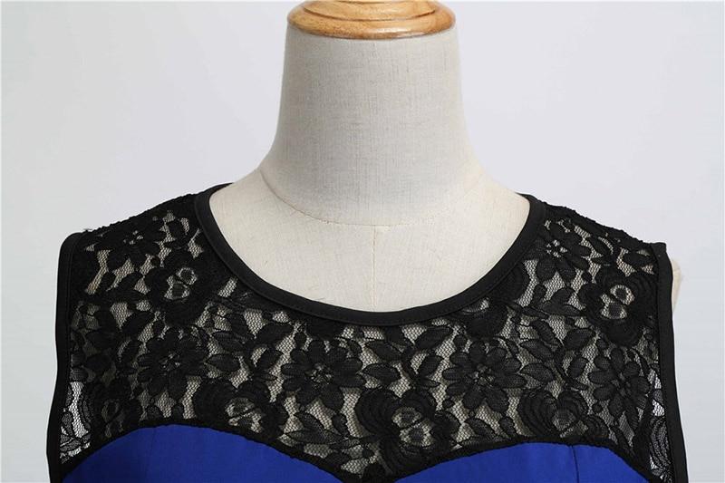 Vintage Blå Blondekjole