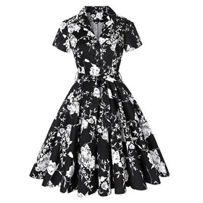 Vintage Plus Size 60s B&W Kjole