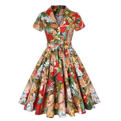 Vintagekjole Plus Size 60s Pin Up