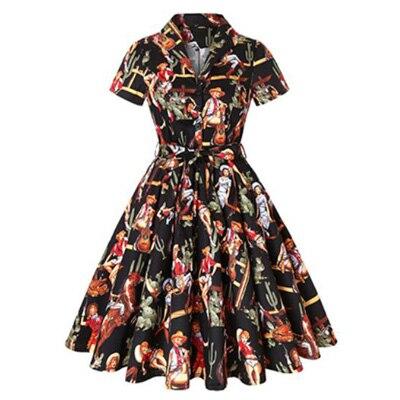 Vintage Plus Size 60s Pinup Black Dress
