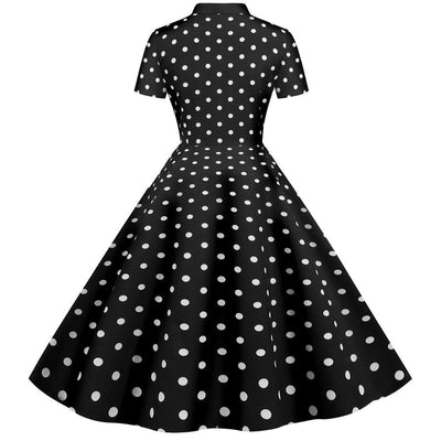 Svart Vintage Retro Kjole