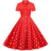 Rød Vintage Retro Kjole