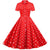 Rød Vintage Retro Kjole