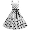 Vintage Rockabilly Kjole Hvite Prikker