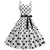 Vintage Rockabilly Kjole Hvite Prikker