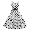 Vintage Rockabilly Kjole Hvite Prikker