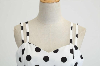 Vintage Rockabilly Kjole Hvite Prikker
