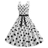 Vintage Rockabilly Kjole Hvite Prikker