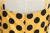 Vintage Rockabilly Kjole Gule Prikker
