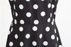 Vintage Rockabilly Kjole Svart Hvit Polka Dots
