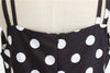 Vintage Rockabilly Kjole Svart Hvit Polka Dots