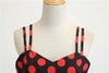 Vintage Rockabilly Kjole Svart Røde Prikker