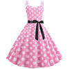 Vintage Rockabilly Kjole Rosa Prikker