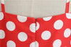 Vintage Rockabilly Kjole Røde Hvite Prikker