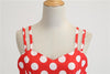 Vintage Rockabilly Kjole Røde Hvite Prikker