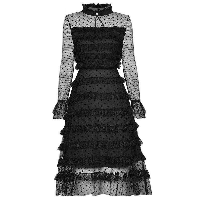 Vintage 40-Talls Svart Kjole