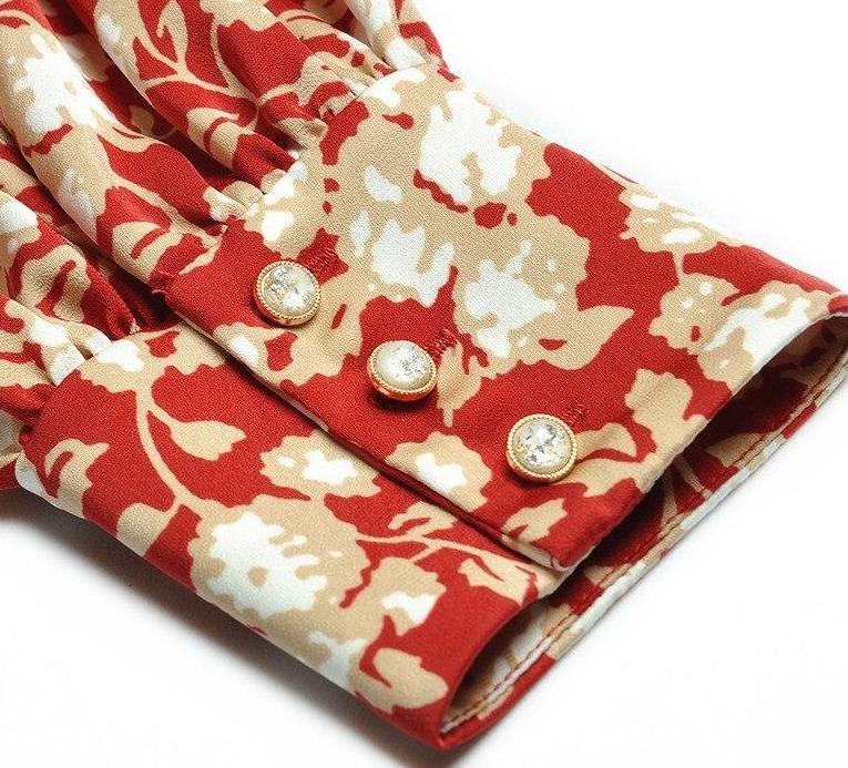 Vintage 40-Talls Blomsterkjole Rød